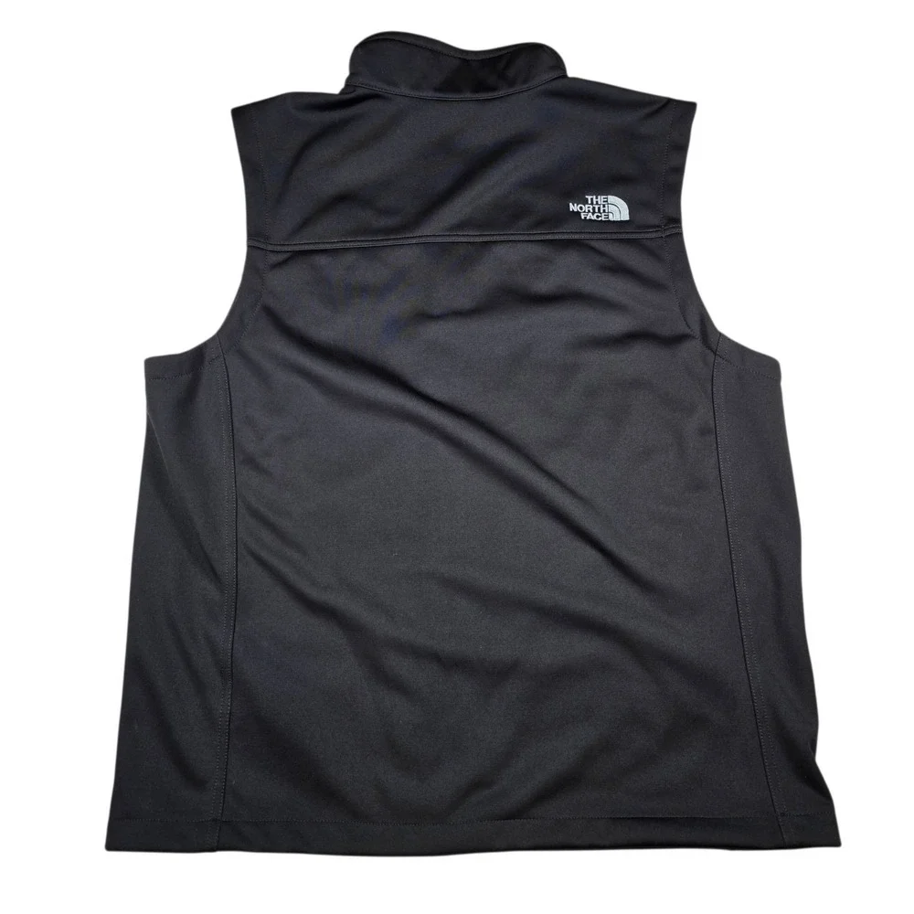 The North Face Windwall Black Soft Shell Performance Vest- Men's Sz L USAA LOGO